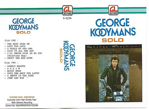 George Kooymans Solo cassette inlay Indonesia